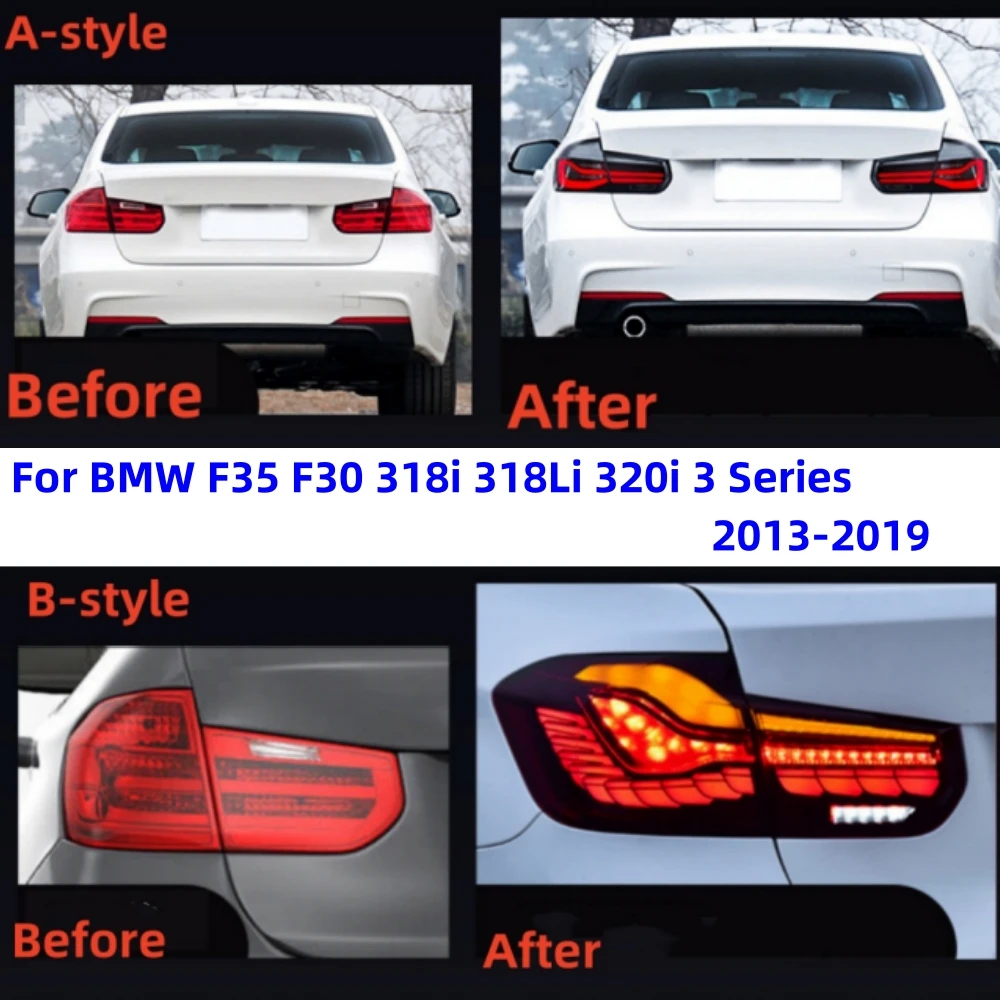 Car TailLight Assembly Pair Of Full LED For BMW F35 F30 318i 318Li 320i 3 Series 2013-2019 Turn Signal with Sequential Indicator