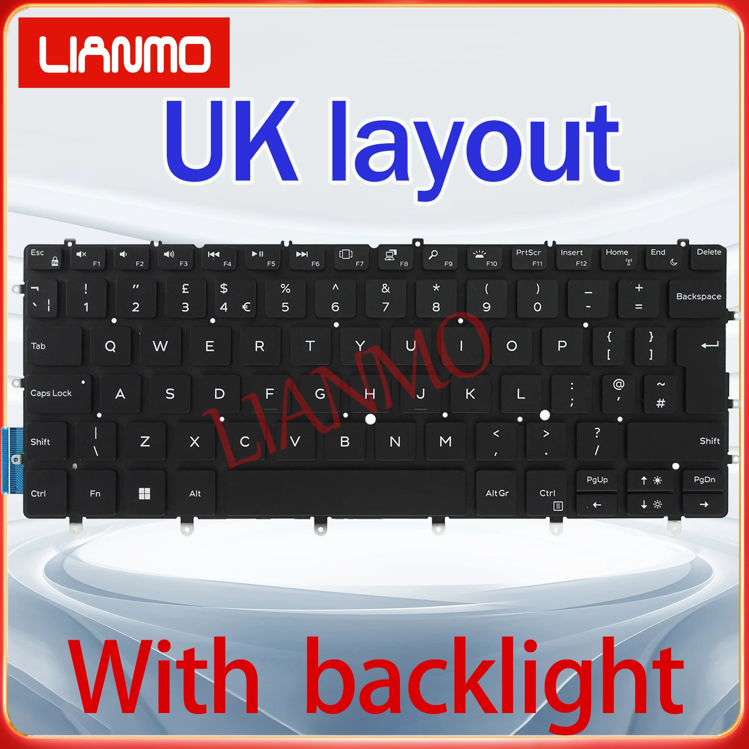 UK/US layout for Dell XPS 13 7390 9305 9370 9380 P82G backlight keyboard