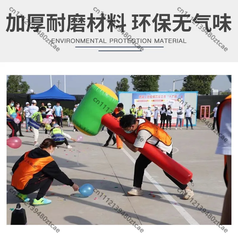 Durable Inflatable Mallet Toy Giant Hammer Prop for Outdoor Fun Sports Parent-child Games & Team Training