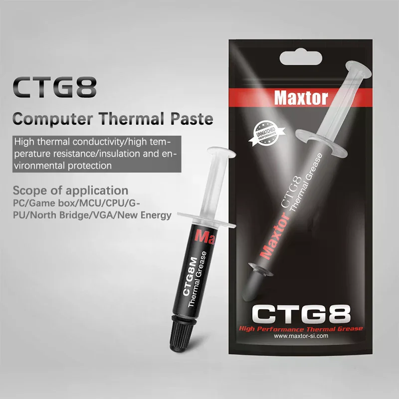 12.8w/mk Maxtor Ctg8 Mini Thermal Paste Gpu Computer Radiator Cpu Processor Silicone Grease Thermal Paste