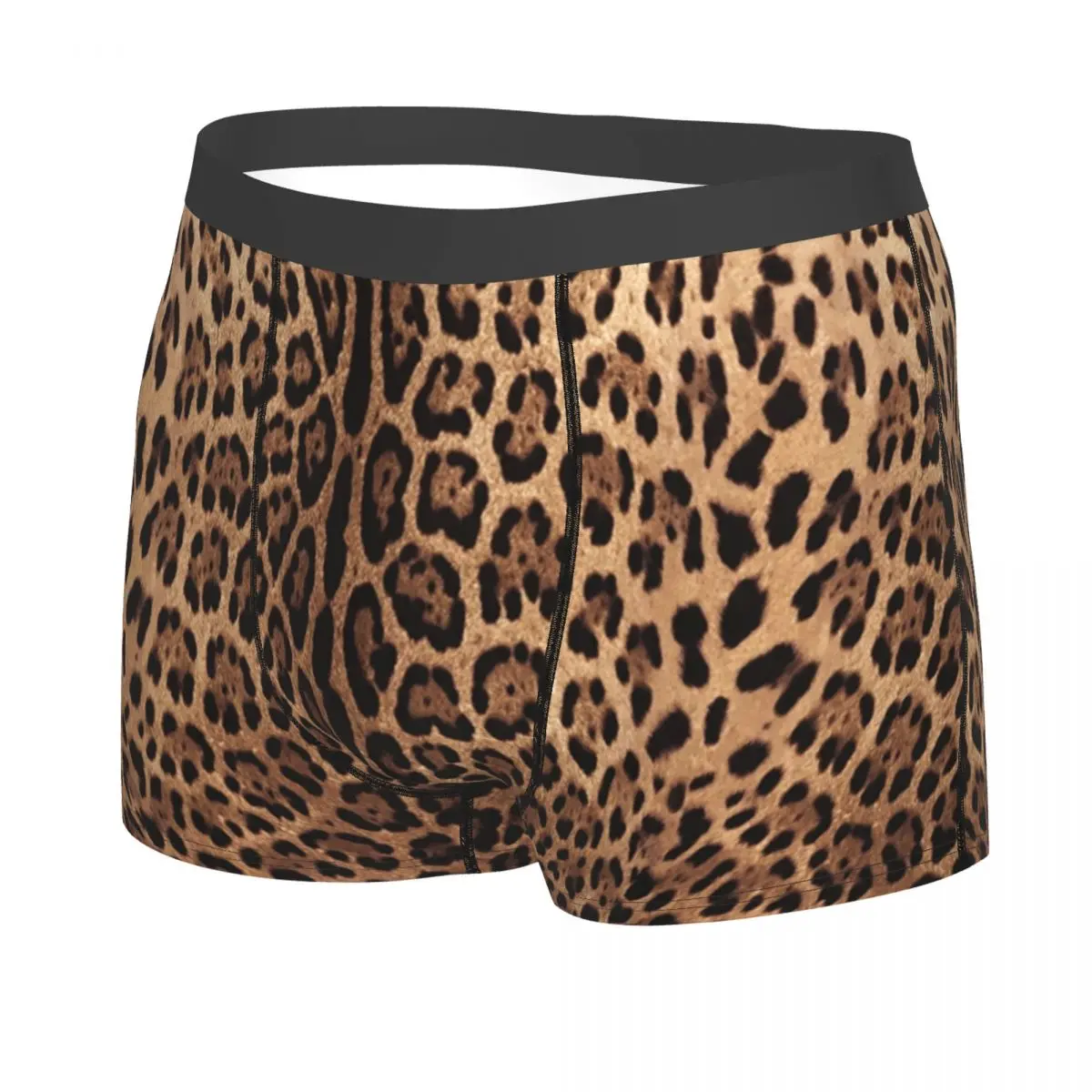 Custom Novelty Tiger Cheetah Skin Animal Print Pattern Boxers Shorts Underpants Male Breathbale Briefs Underwear