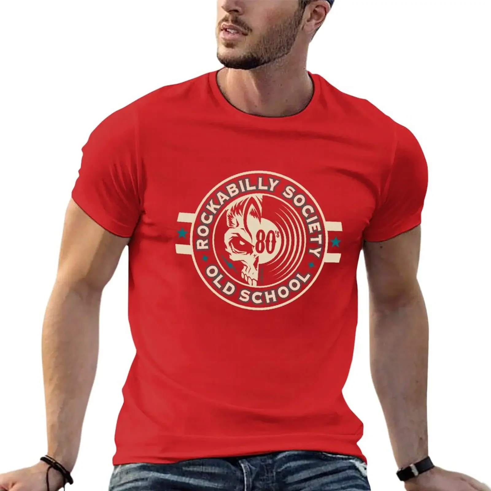 

New Rockabilly Society Logo n T-Shirt custom t shirts new edition t shirt Men's t-shirt