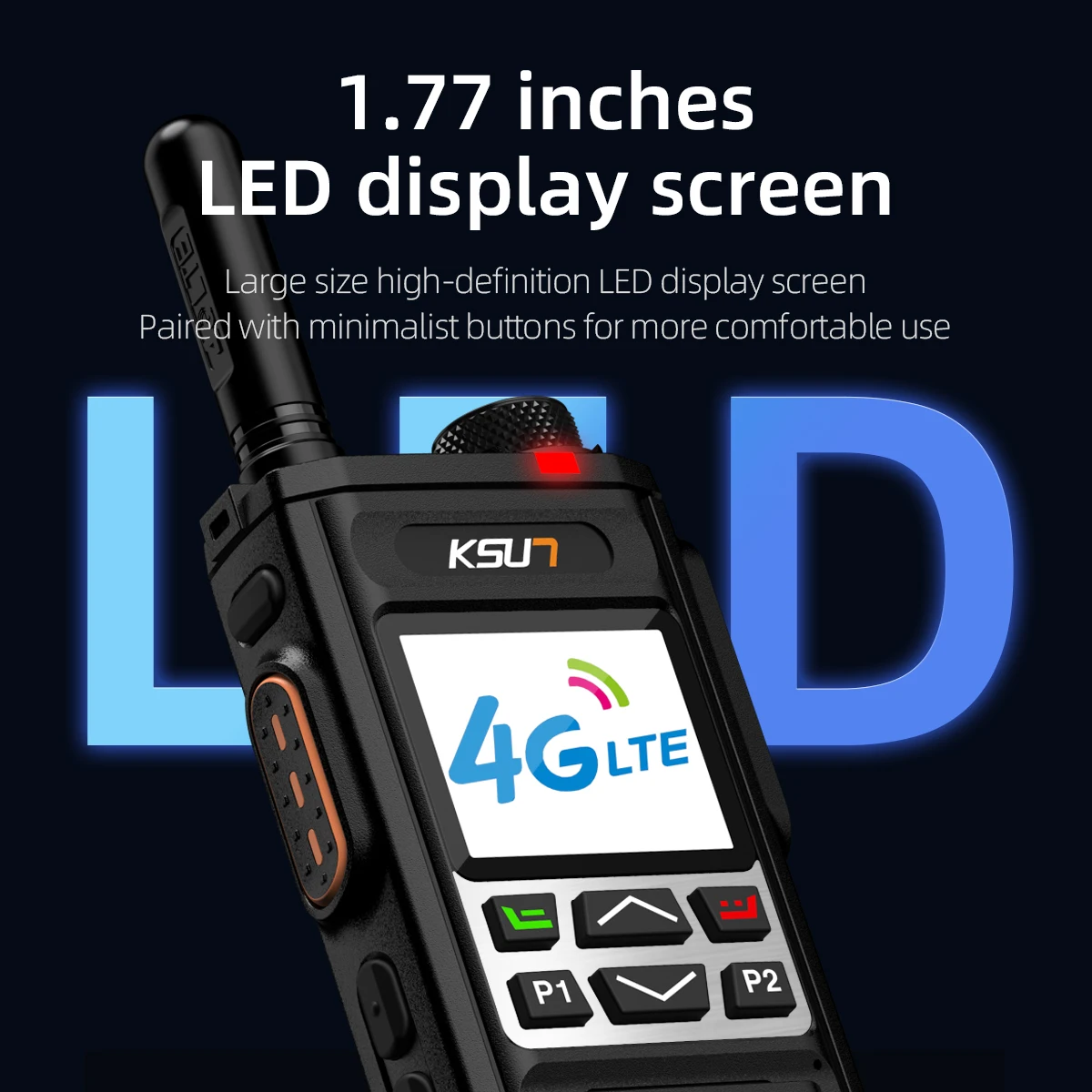 Long Range Global Walkie Talkie Compatible With ZELLO APP 4G Network Android WIFI Blue-Tooth Two Way Radio KSUN ZL35