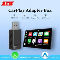 New CarPlay Mini Box Apple CarPlay and Android Auto 2-in-1 Car Navigation Box 5.8GHz Wifi Plug & Play Universal Fits 98% of Cars