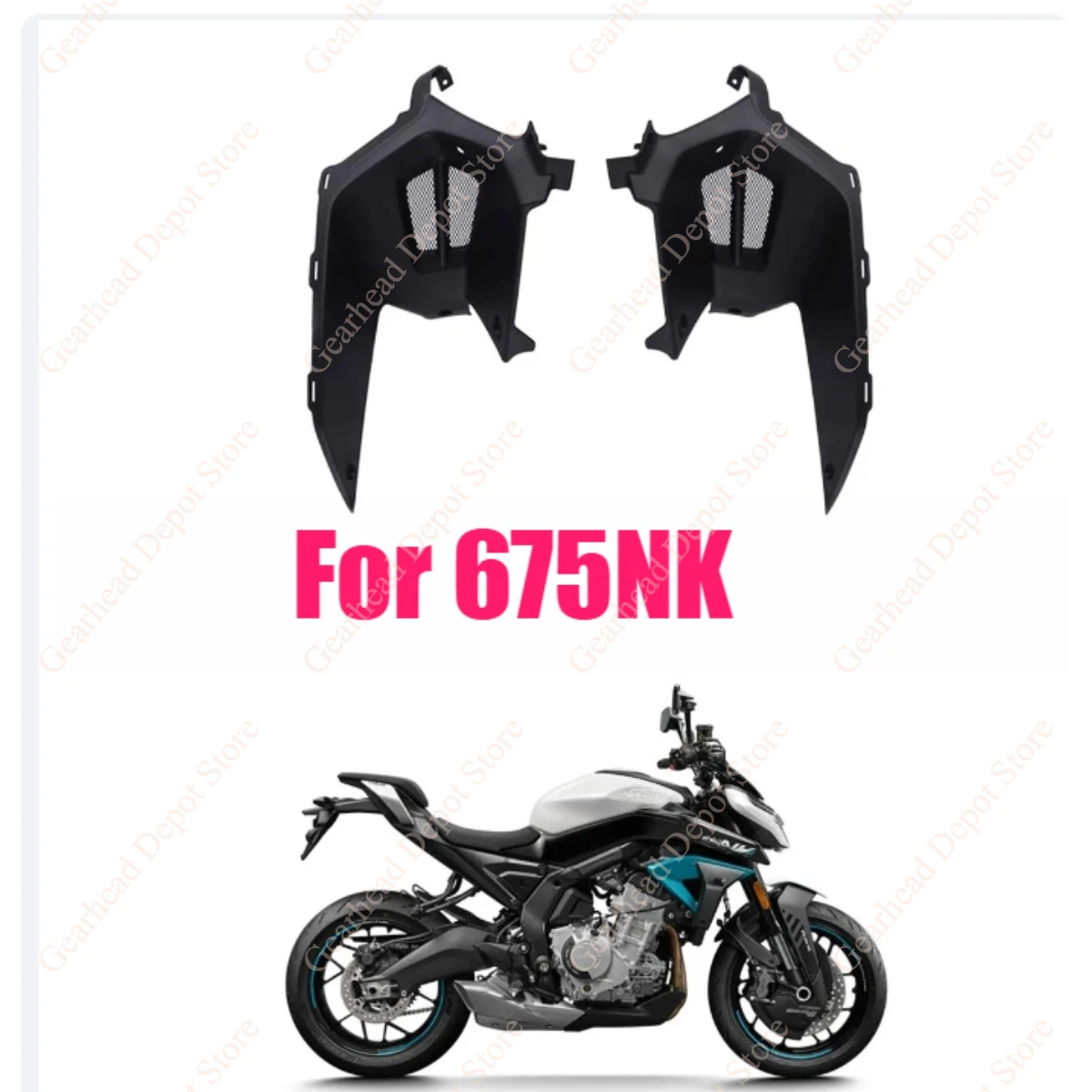 Motorcycle Radiator Fuel Tank Front Decorative Panel Plastic Decorative Cover Ventilation Cover Fit for 675NK Aftermarket