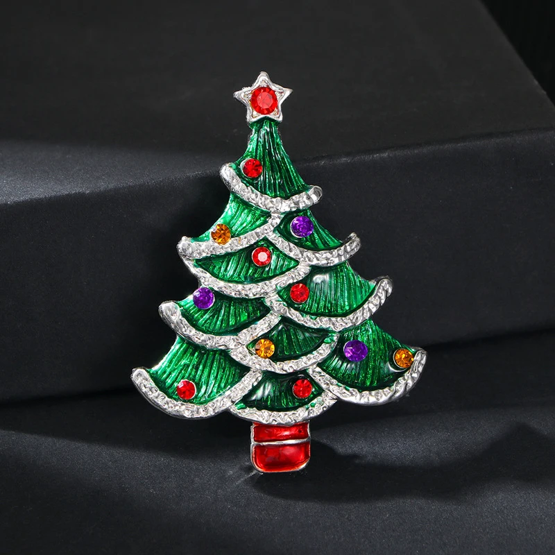 Exquisite Christmas Tree Brooches For Women Men Creative Enamel Pins Versatile Fashion Corsage Clothes Accessories Gifts image 4