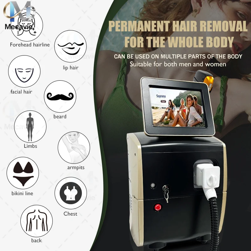 755 808 940 1064nm Ice Titanium Laser Hair Removal System,4000W Painless Freezing Salon Epilator CE ISO Beauty Machine