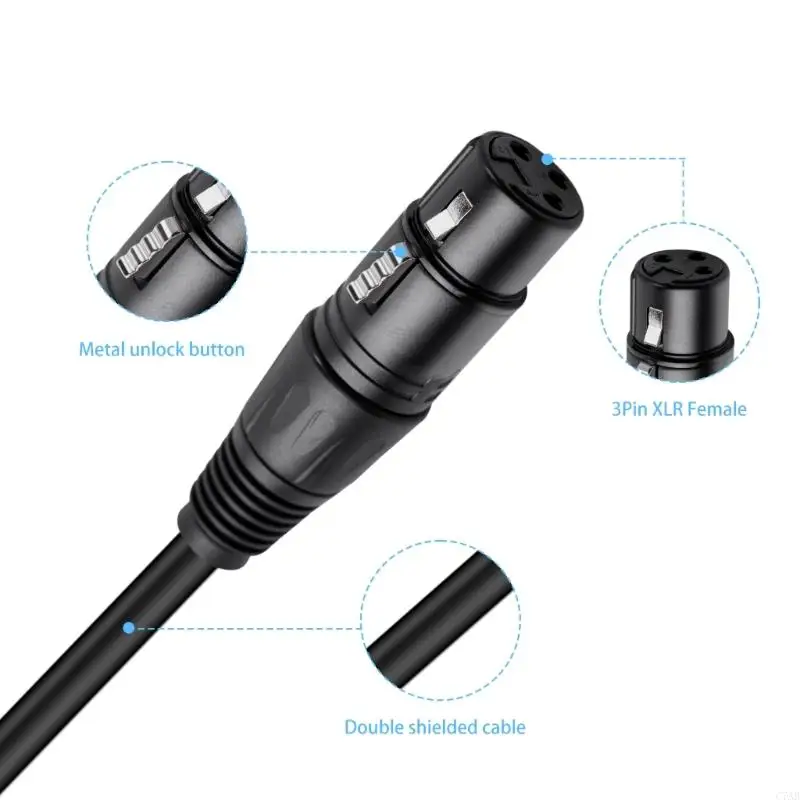 C7AB 5Pin To 3Pin Auditory Conversion Connection Cable For Professional Auditory And Lighting Equipment, 12Inches