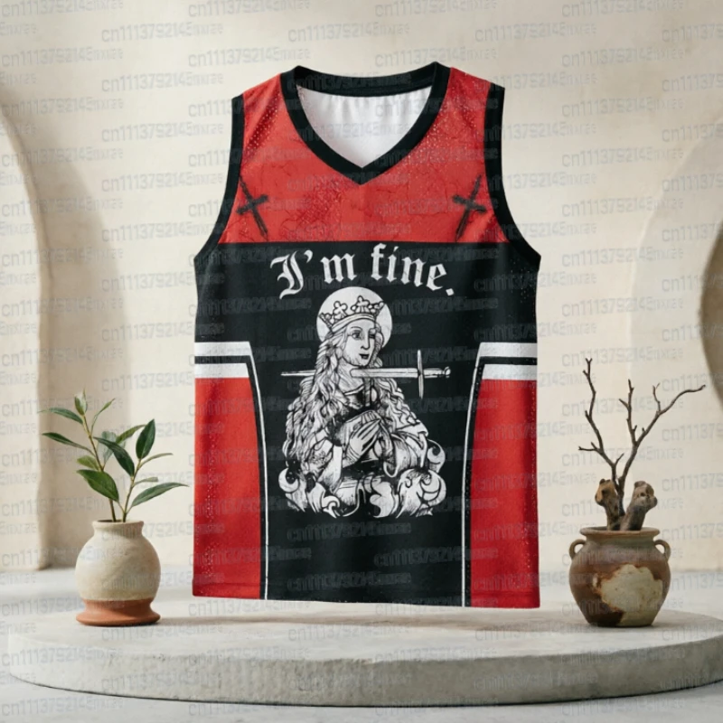 2026 Summer Fashion New Gothic Nun I'm Good 3D Printed Tank Top Y2K Outdoor Home Outdoor Sports Tank Top Family Matching