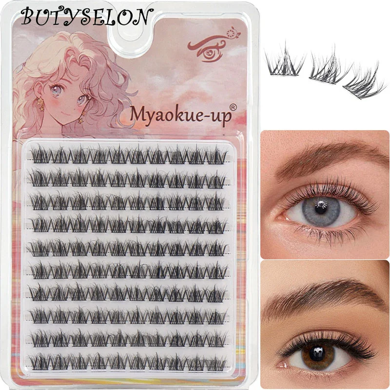 5D False Eyelashes Bundles Mink Fluffy Individual Lashes Volume Fluffy Thick Eyelash Clusters Lash Bunches Female Makeup Tool