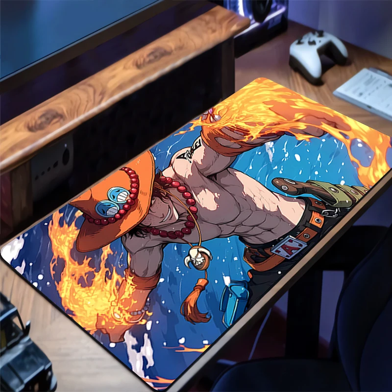

Mouse Pad Anime Non-Slip Rubber Mousepad Soft Office Desk Mat Gaming PC Accessories One Piece Portgas·D· Ace Large Keyboard Mat