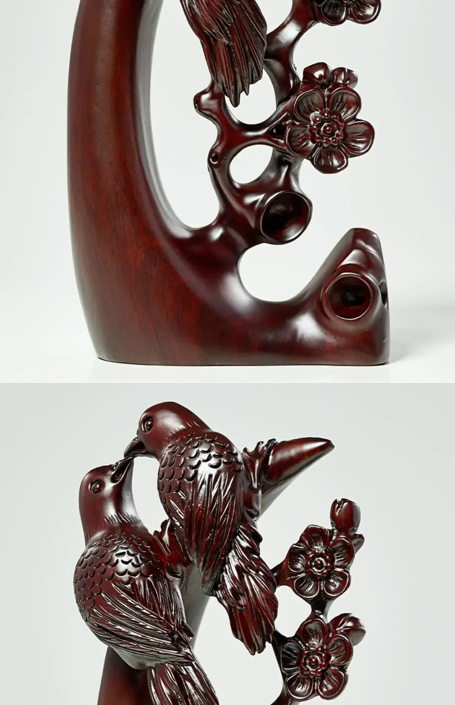 Hot SalesEbony Wood Carving Wedding Brow Decoration Solid Wood Root Carving Bird Room Decorations Rosewood Crafts Housewarming G