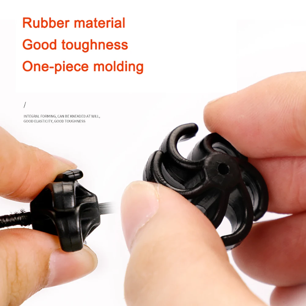 4pcs Outdoor Shooting Silent Shock Absorber Composite Bowstring Damper Rubber Stabilizer for Hunting