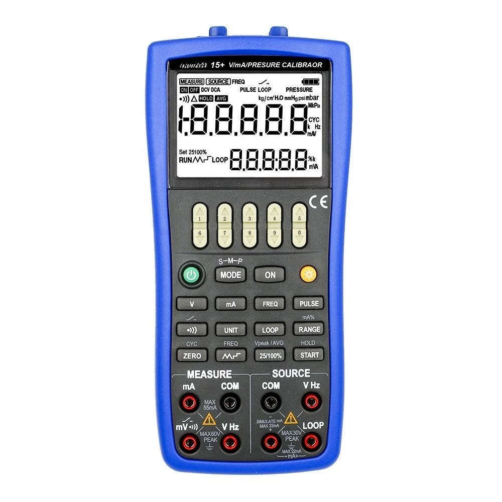 15+ Pressure Calibrator Multi-function Signal Generator With RS232 Interface With mV MA Frequency Output and Measurement