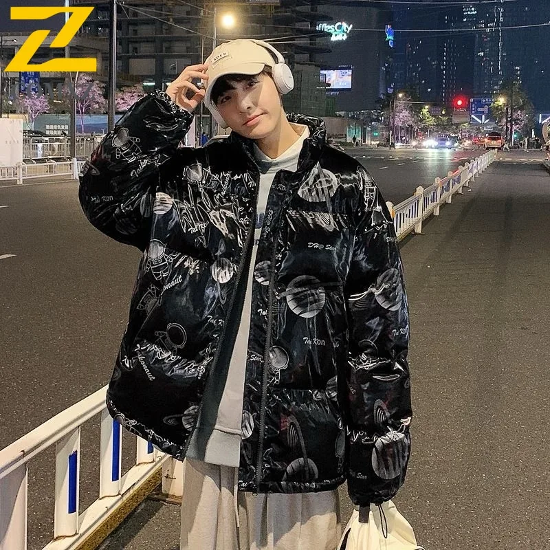COMXZ Parker Coat New Winter High-End Warm Cold-Resistant Skiing Padded Jacket Urban Loose Trendy Korean Version Men's Clothing