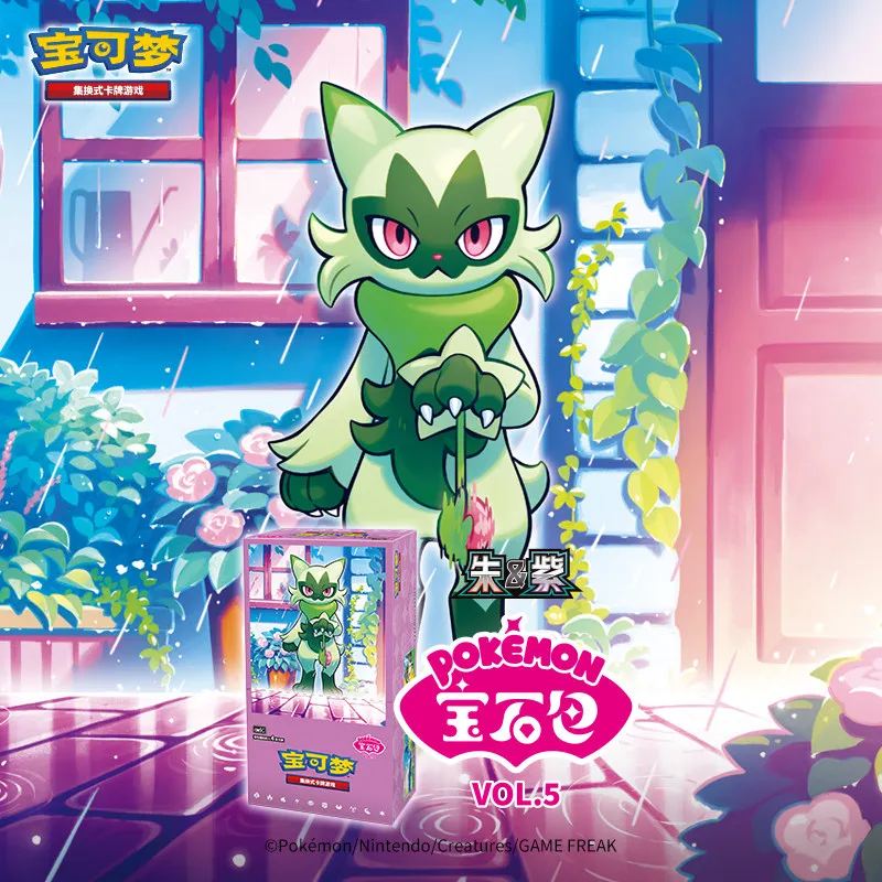Pokemon PTCG Simplified Chinese Gem Pack Vol.5 Sealed Booster Box Scarlet Violet 18 Packs Trading Card For Hobby Collectors Toy