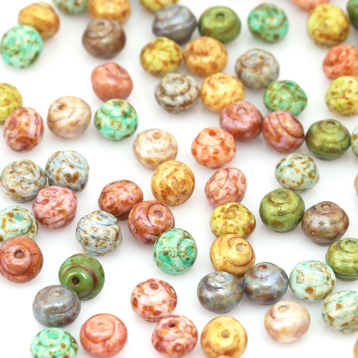Vintage Collectible Marbles - Aproximadamente 12/24 piezas de espirales de