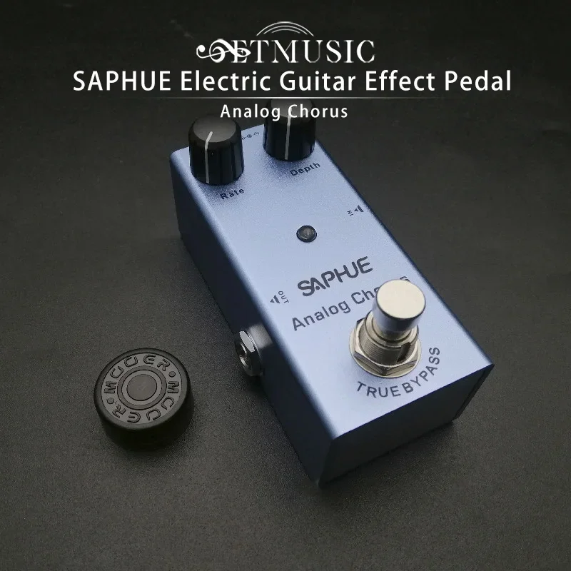 SAPHUE Electric Guitar Analog Chorus Pedal Rate/Depth Knob Effect Pedal Mini Single Type DC 9V True Bypass