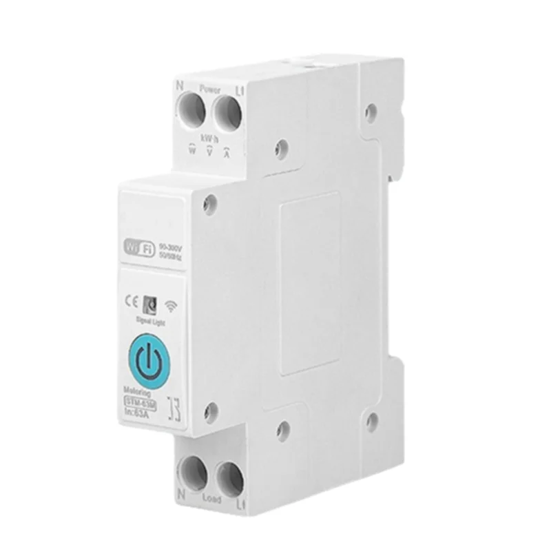 

BAAE TUYA Wifi Smart Switch Energy Meter 63A 1P+ N Kwh Metering Monitoring Circuit Breaker Timer Relay MCB Control Panel