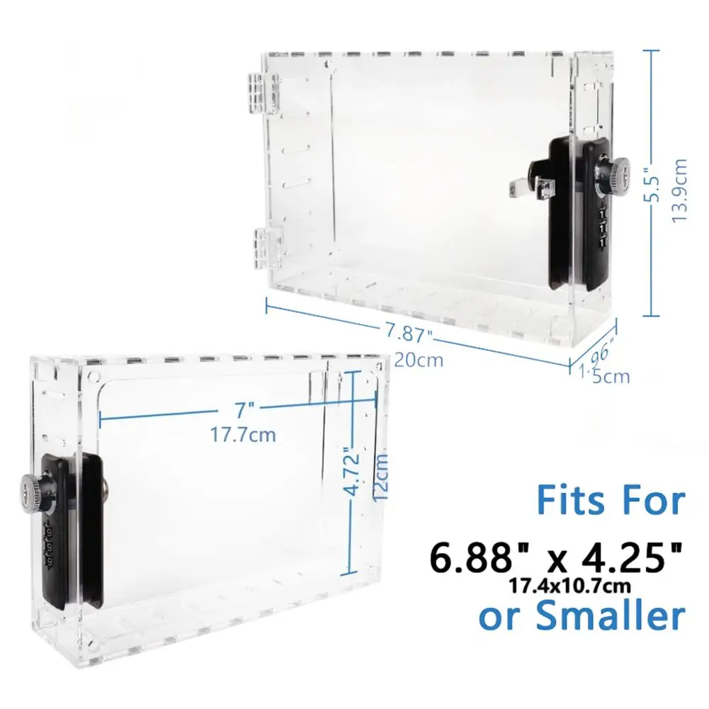 Wall Mount Thermostat Lock Box with Transparent Acrylic Cover Key Lock and Mounting Screws for Secure HVAC Control Protection