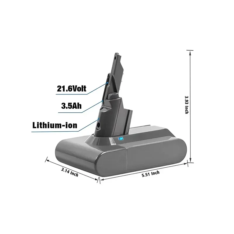 For DS V7 battery 21.6V 98000mAh Li-lon Rechargeable Battery DS V7 Battery Animal Pro Vacuum Cleaner Replacement+Charger