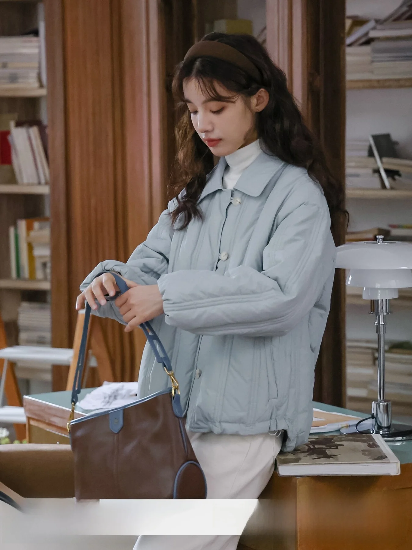 

Slimming Lightweight Women's down Jaet Beautiful Balloon Sle Autumn Winter Outerwear Comfortable Nylon Fabric Du do...