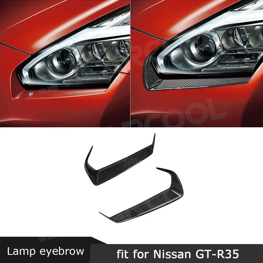 

JMCARCOOL Для Nissan GT-R35 2008-2016: Накладки на передние противотуманные фары из карбона, декоративные полосы, накладки на бампер, канарды, автомобильные аксессуары