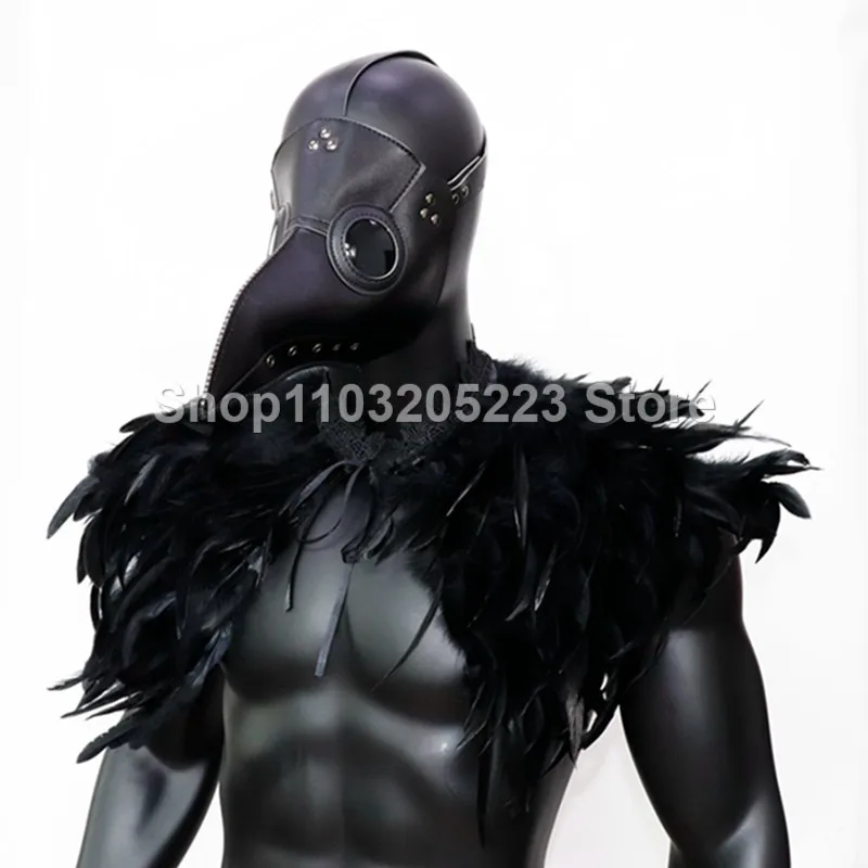 Masque d'Halloween Dr Bird Cosplay, déguisement de fête, plume gothique, 550 accessoires