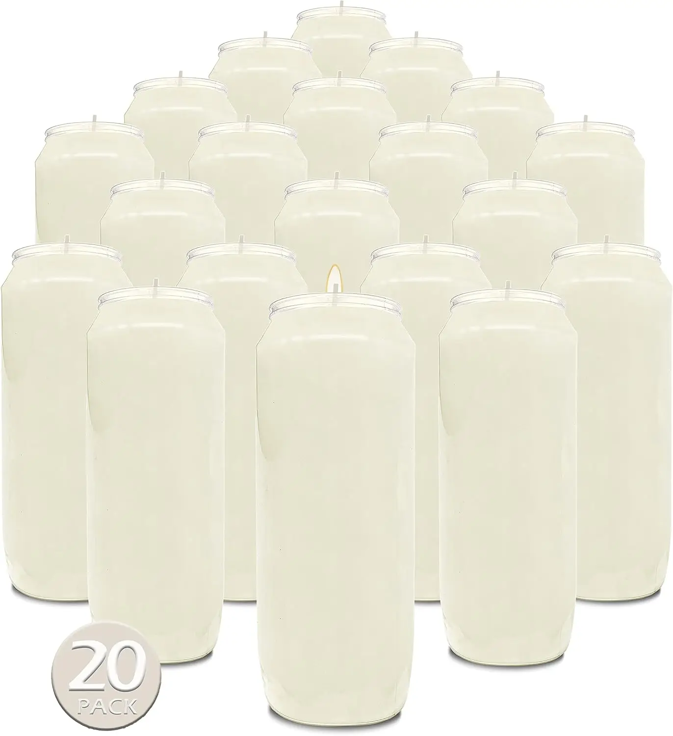 9 Day White Prayer Candles, 20 Pack - 7