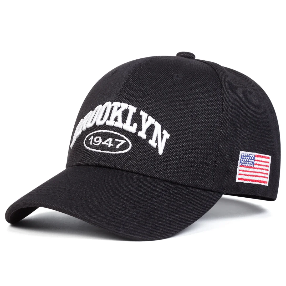 للجنسين بروكلين المطرزة الجانب العلم الأمريكي قبعات البيسبول ربيع الخريف في الهواء الطلق قابل للتعديل قبعات عادية واقية من الشمس قبعة قبعة