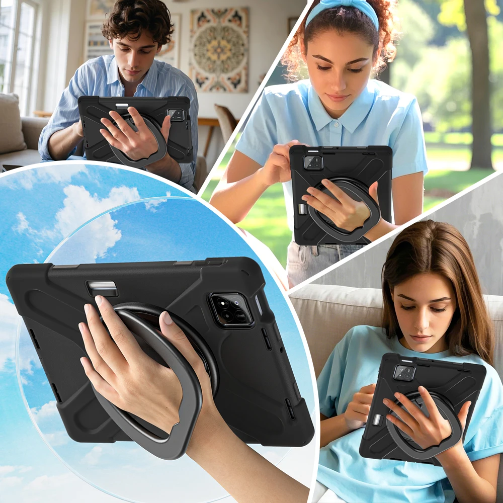 Étuis portables antichoc pour tablette Xiaomi Pad7 Pad8 Mi Pad 8/7 Pro 8Pro/7pro, housse en Silicone avec support rotatif, 11.2 pouces