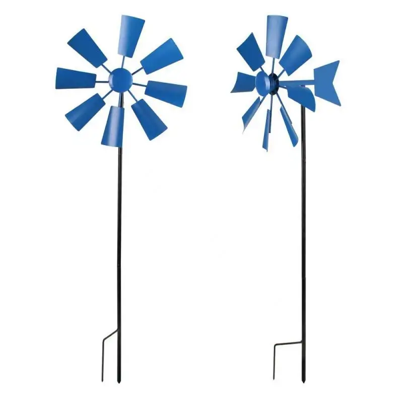 

1Pcs Home Outdoor Garden Courtyard Iron Art Rotating Windmill Pastoral Style Colorful Decorative Ornament Metal Crafts