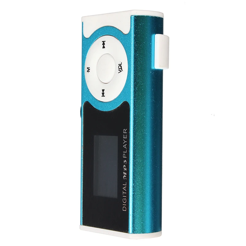 مشغل مشبك USB صغير مشغل MP3 شاشة LCD بطاقة SD TF صغيرة سعة 16 جيجابايت