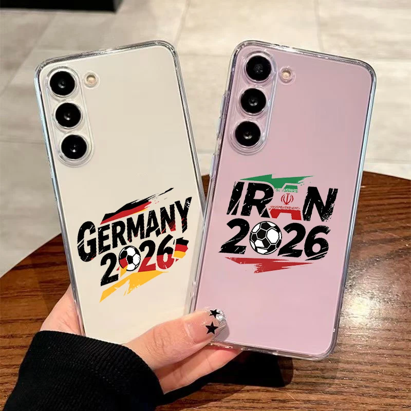 Champion 2026 Iran Germany Transparent Phone Case for Samsung Galaxy A57 A56 A54 A42 A40 A37 A36 A34 A30 A26 A22 A12 A10S Soft
