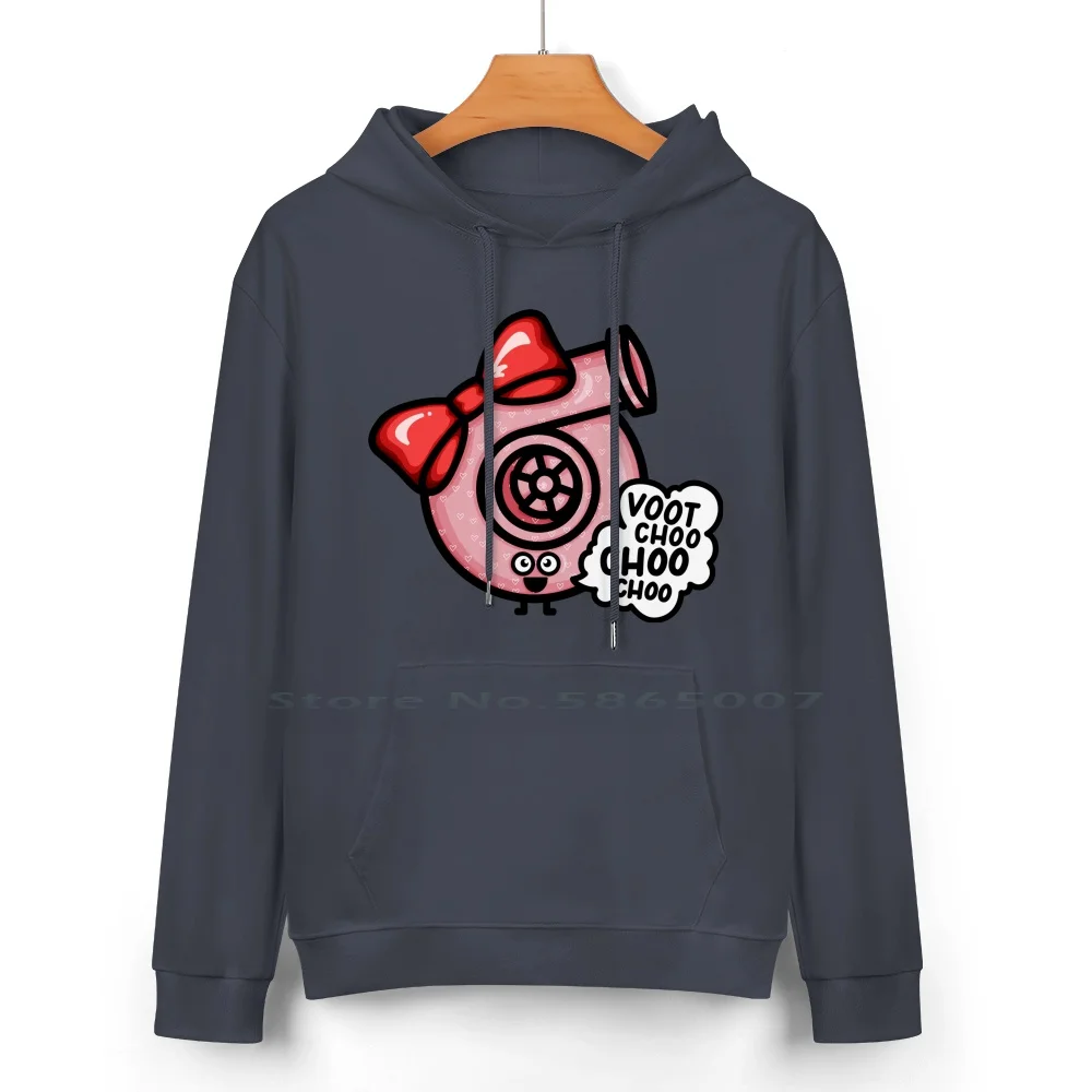 What Does The Cutest ( Heart ) Turbo Say-Red Bow Pure Cotton Hoodie Sweater 24 Colors Boosted Turbocharged Force Fed Forced