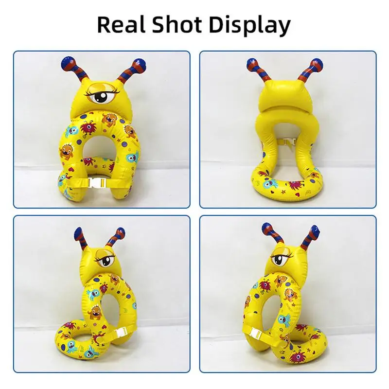 Pływaki basenowe dla dzieci Kreskówkowa kamizelka do pływania dla dzieci Pływaki basenowe dla dzieci z podwójną poduszką powietrzną i regulowaną klamrą bezpieczeństwa