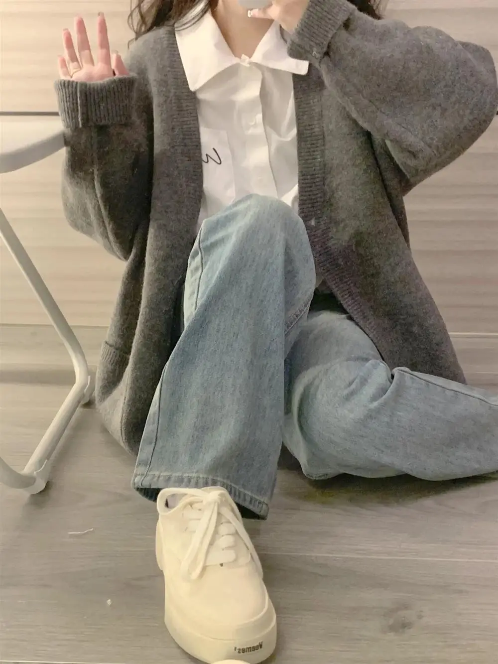 Soft Cozy Lazy Style Women's Knitted Sweater Cardigan V-Neck Early Spring Knitwear Korean High-End Feel Spring Autumn New Arr...