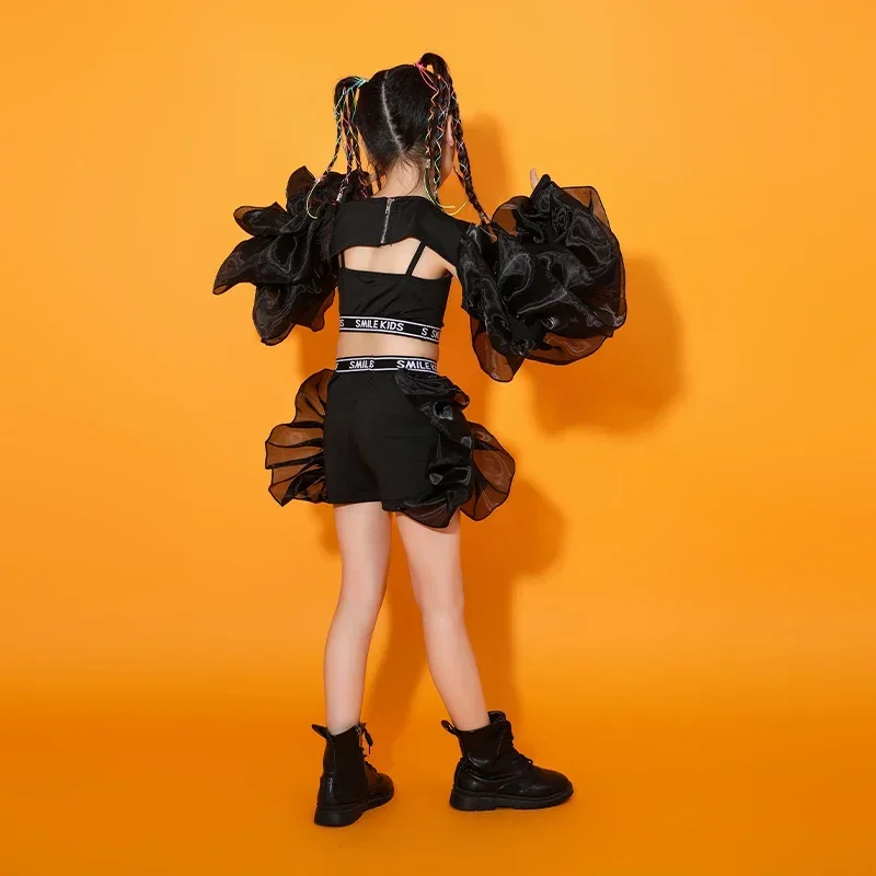 Moda dziecięca taniec uliczny dzieci dziewczyny taniec jazzowy zestaw odzież do tańca dominujących modnych kostiumów pokazowych na wybiegu