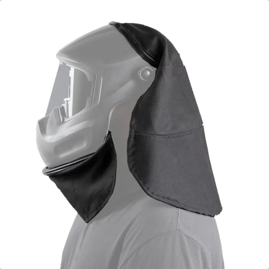 

2 pcs welded helmet cover and helmet bib set flame retardant cotton cover with crimp seal antibacklight interference suitable f