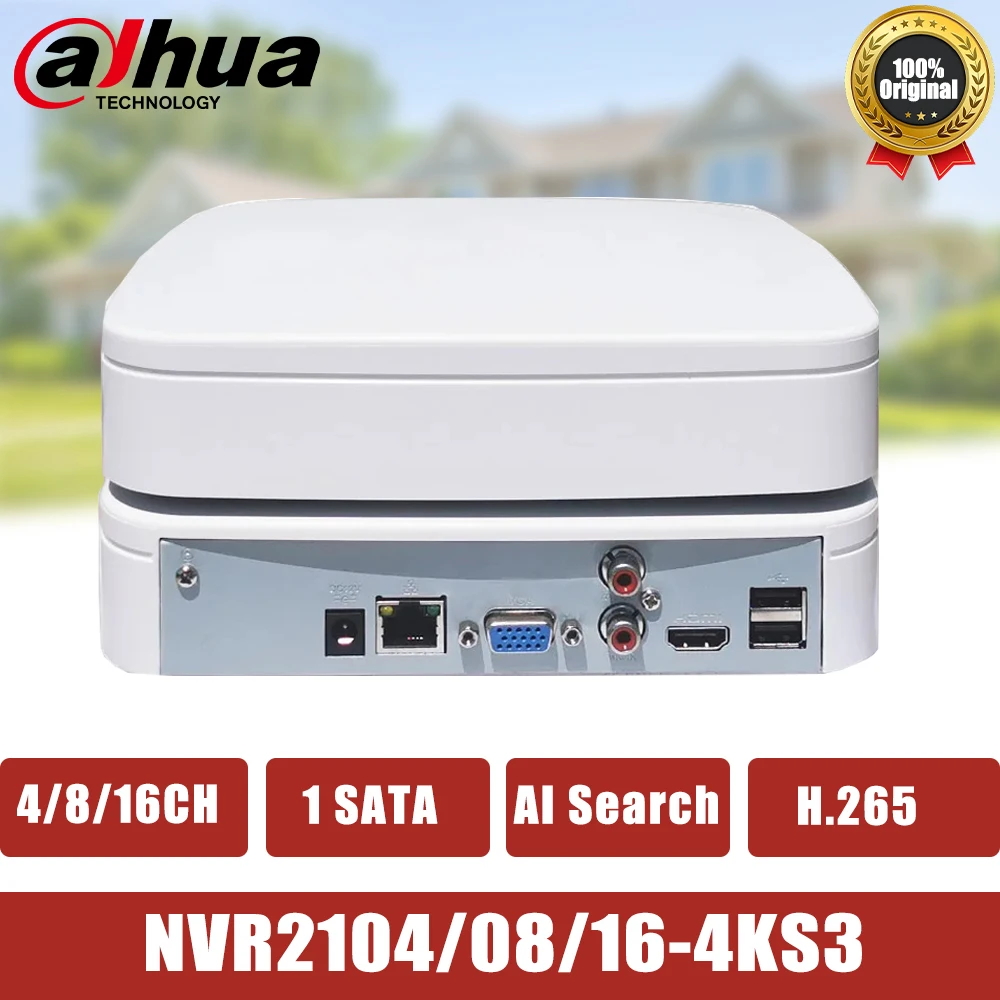 Dahua 4CH 8CH 16CH Video Record NVR2104-4KS3 NVR2108-4KS3 NVR2116-4KS3 Smart Ai 4K IP Camera Security System IMOU Onvif