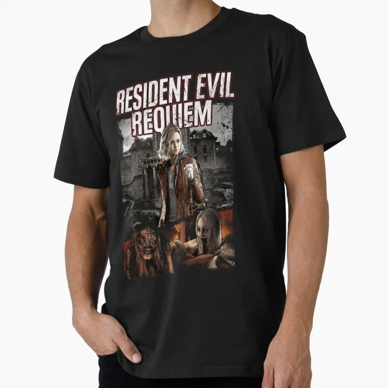 Grace Ashcroft Retro Horror Survival Zombie Game Resident evil Gift T shirt Unisex Gamer Tee Short Sleeve Graphic clothes