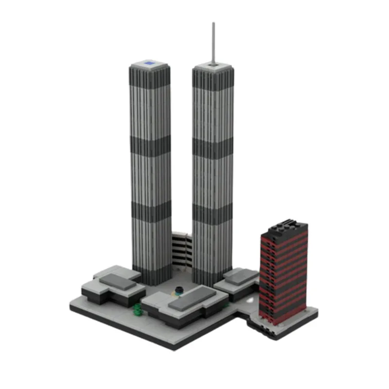 

Fast delivery MOC-157149 World Trade Center miniature version 1:2000 small particle assembled building block toy building model