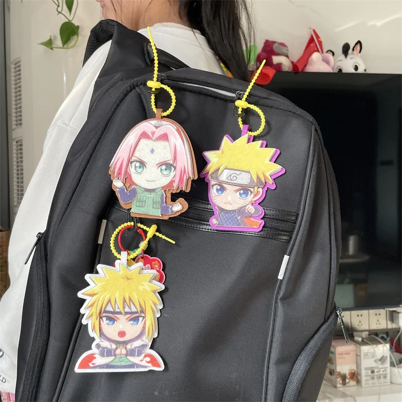 

New Naruto Non-woven Fabric Keychain Haruno Sakura Uzumaki Anime Action Figures Key Bag Decoration Model Christmas Gifts