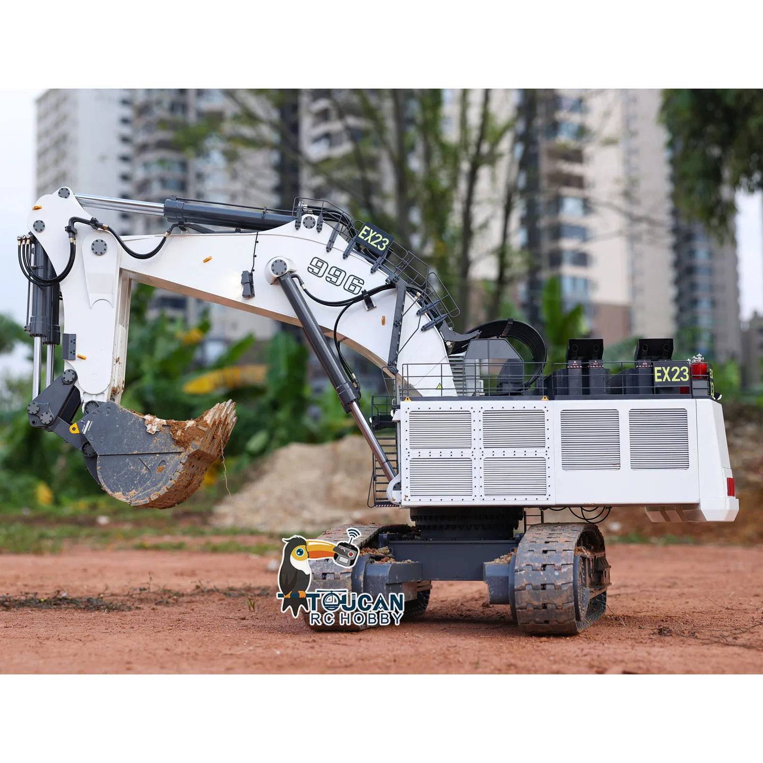 1/20 K966 Miniera Gigante RC Escavatore Idraulico RTR Alta Simulazione Per K996 Telecomando Nero Fumatori Scavatore Giocattolo Modello Regali