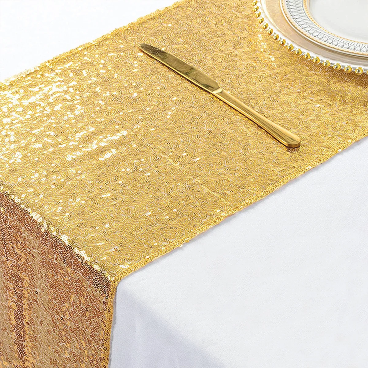 

CX tassel sequined table flag festival party party wedding table decoration