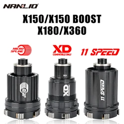 Original Nanlio X150 X180 X360 X150 BOOST Bicycle Hubs Freehub Quick Release via Shaft End Cap Adapter Repair Parts