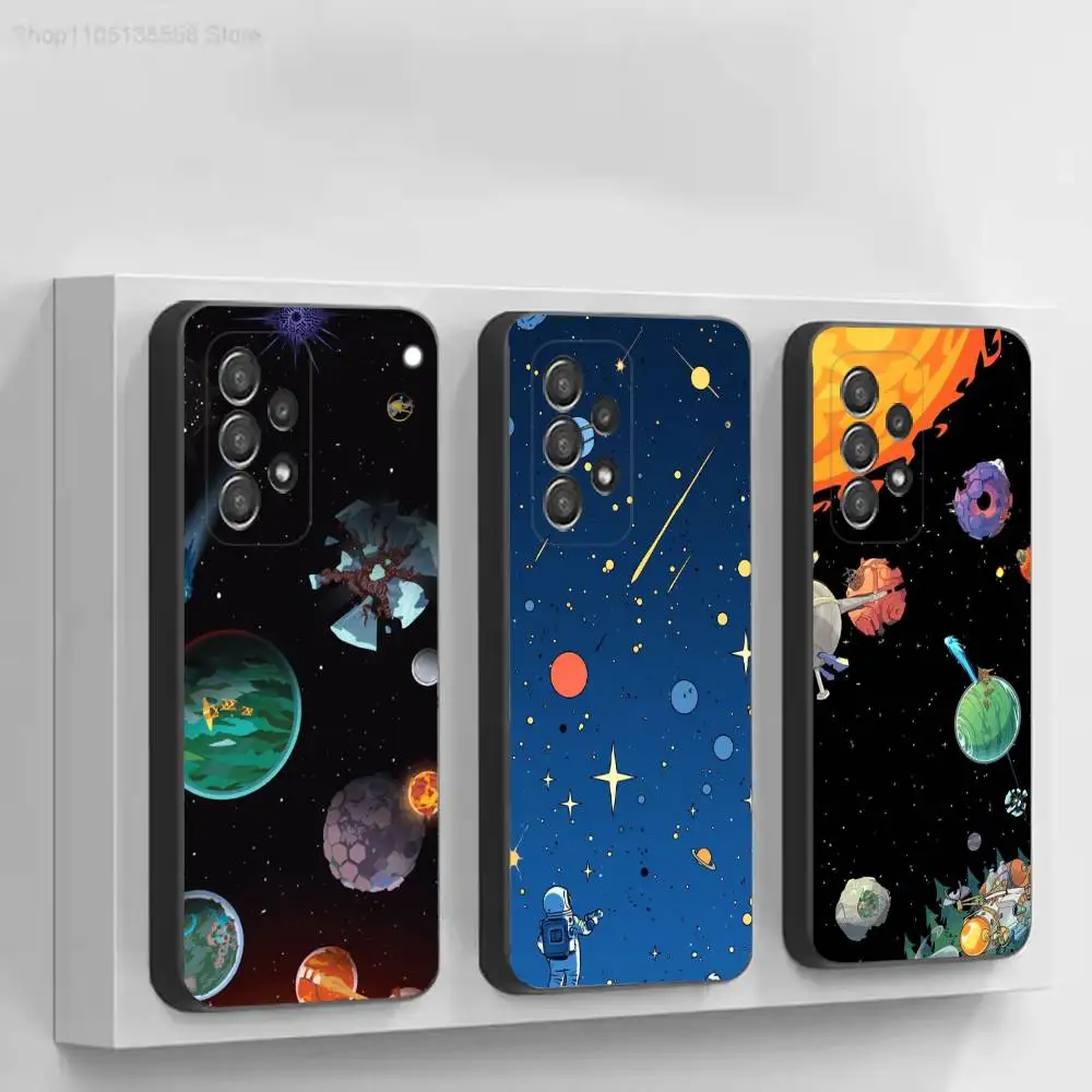 Outer W-Wilds Game Black Soft Protective Case For Samsung Galaxy S30, 25,24,23,22,21,20,10 Ultra Plus Lite FE