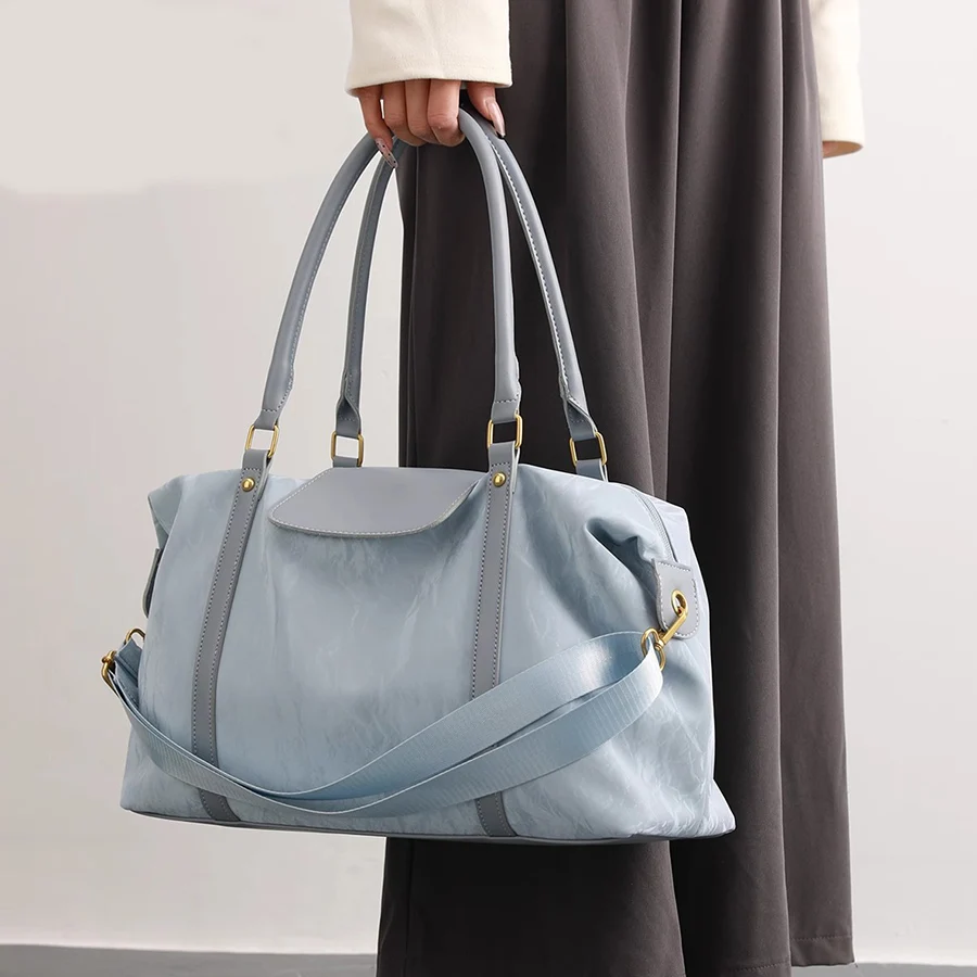 Faltbare Reisetasche, leichte Reisetasche für Damen, Tragetasche, Handgepäcktasche, Weekender-Übernachtungstasche, Umstandsaufbewahrung