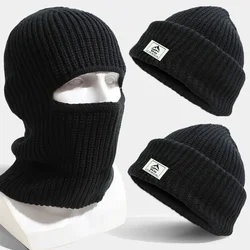 2024 Mask Beanies Hat Men Winter Balaclava Hats Two Use Knitted Hats Fashion Ski Bonnet Tactical Cycling Earmuffs Cap Knitted