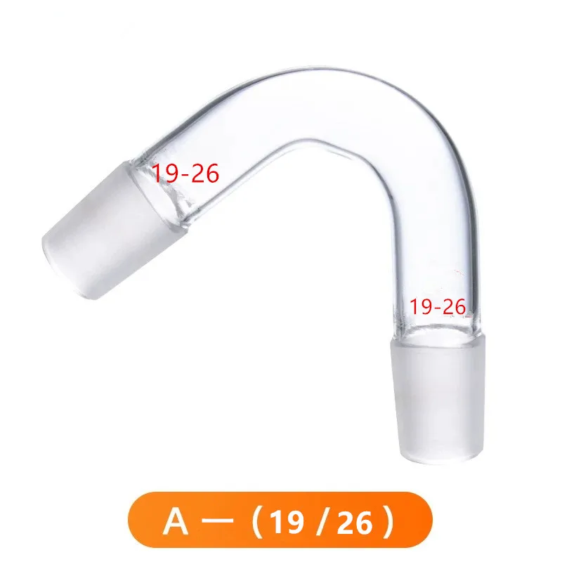 

#19 #24 Joint Equal Reduce Borosilicate Glass Distillation Adapter Distilling Head 75 Degree Bend Lab ware